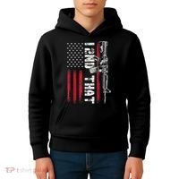I 2nd That Second Amendment Pro Gun American Flag Patriotic Kids Hoodie thumb 4