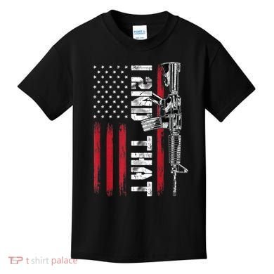 I 2nd That Second Amendment Pro Gun American Flag Patriotic Kids T-Shirt