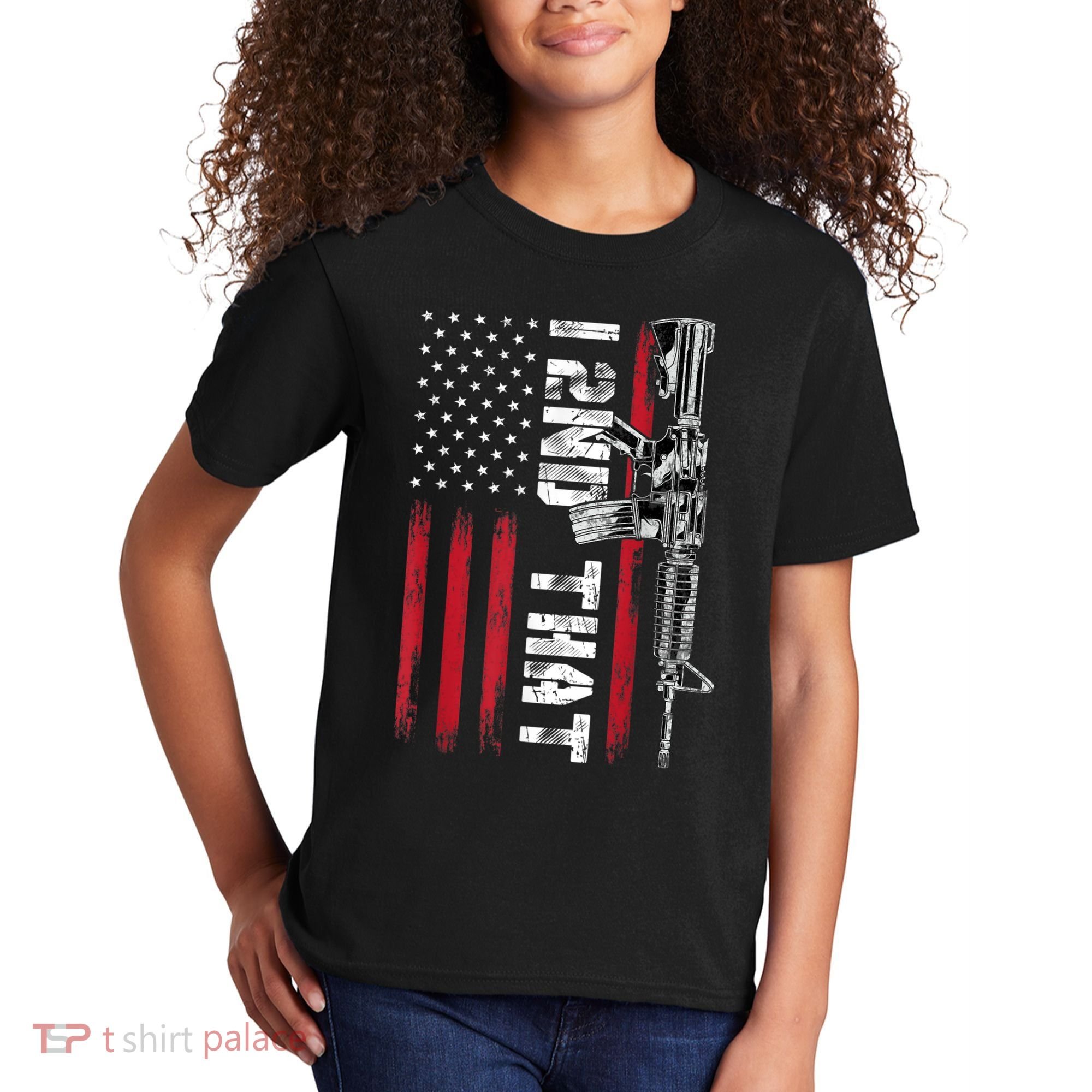I 2nd That Second Amendment Pro Gun American Flag Patriotic Kids T-Shirt