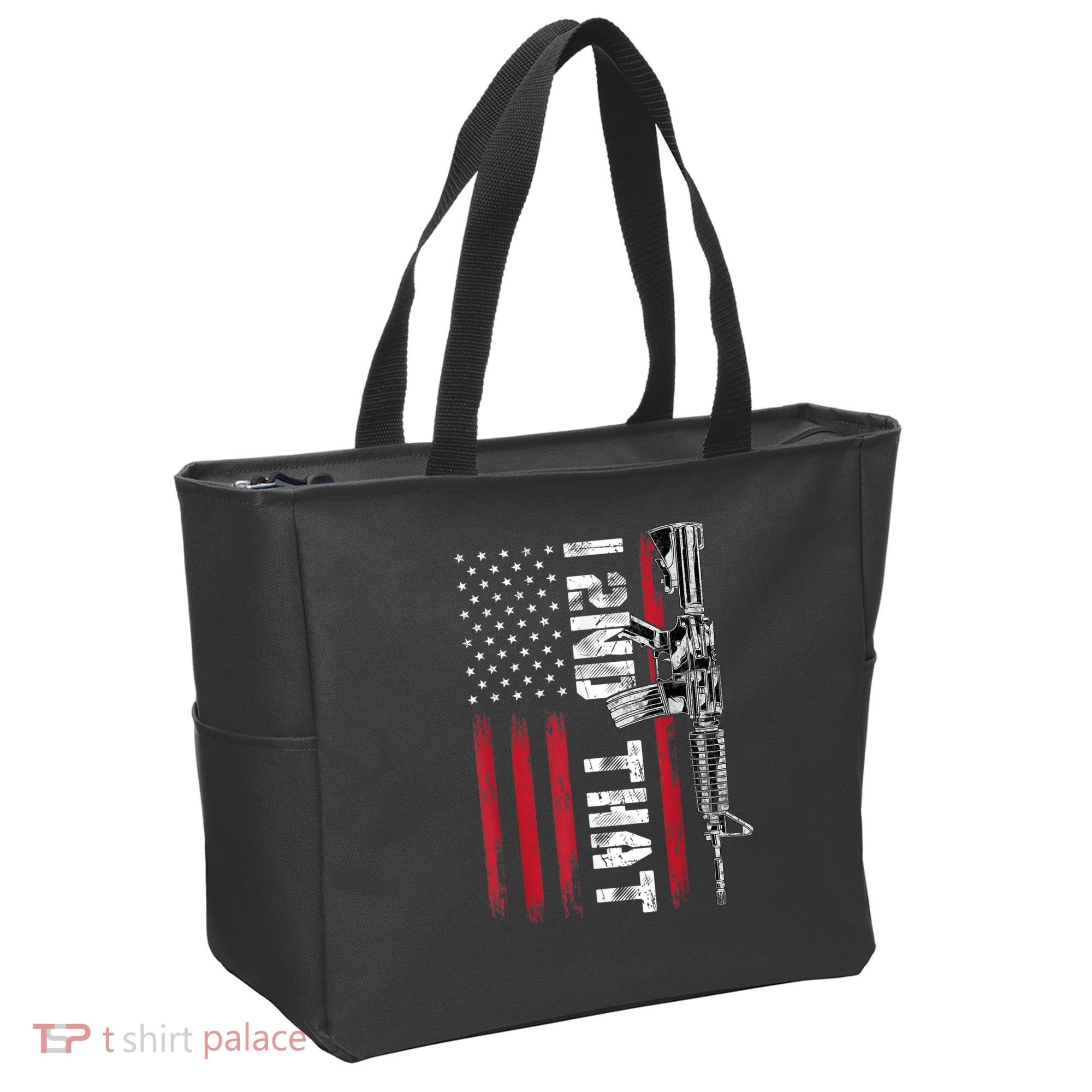 I 2nd That Second Amendment Pro Gun American Flag Patriotic Tote Bag