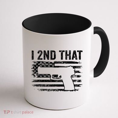 I 2nd That 2nd Amendment Pro Guns Pistol Camo USA Flag 1 Coffee Mug back