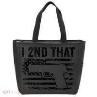 I 2nd That 2nd Amendment Pro Guns Pistol Camo USA Flag 1 Tote Bag thumb 0