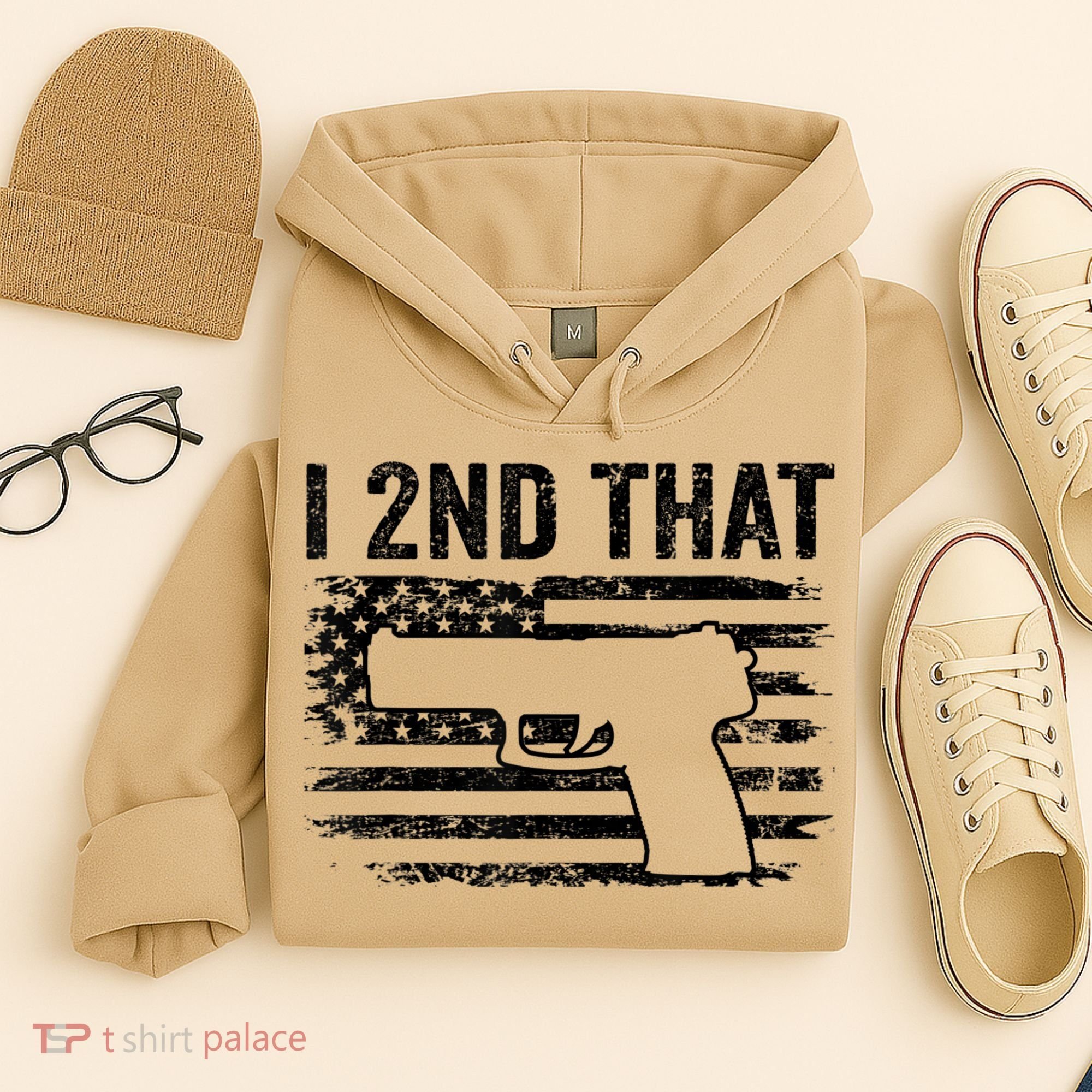 I 2nd That 2nd Amendment Pro Guns Pistol Camo USA Flag 1 Hoodie