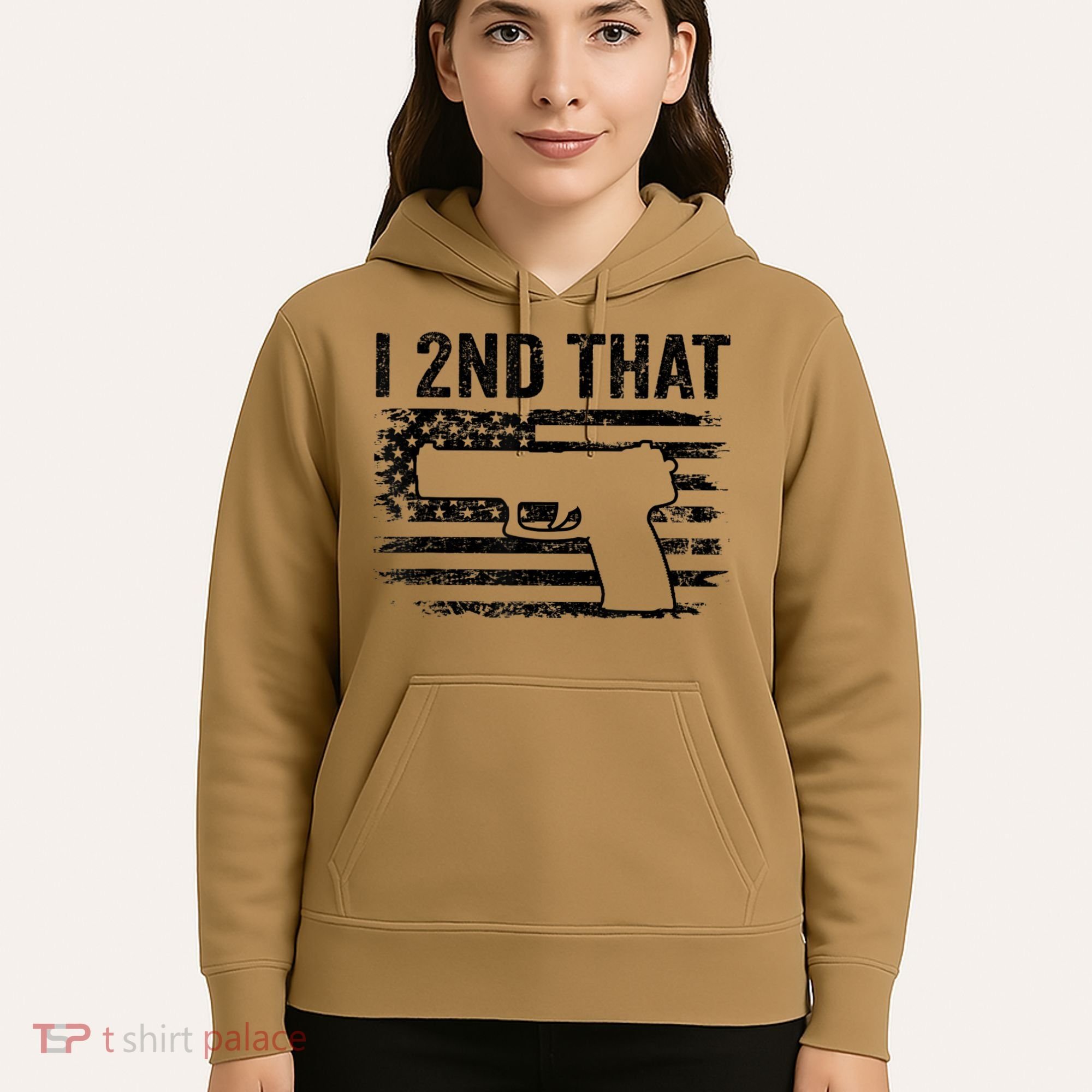 I 2nd That 2nd Amendment Pro Guns Pistol Camo USA Flag 1 Hoodie
