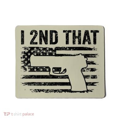 I 2nd That 2nd Amendment Pro Guns Pistol Camo USA Flag 1 Mousepad