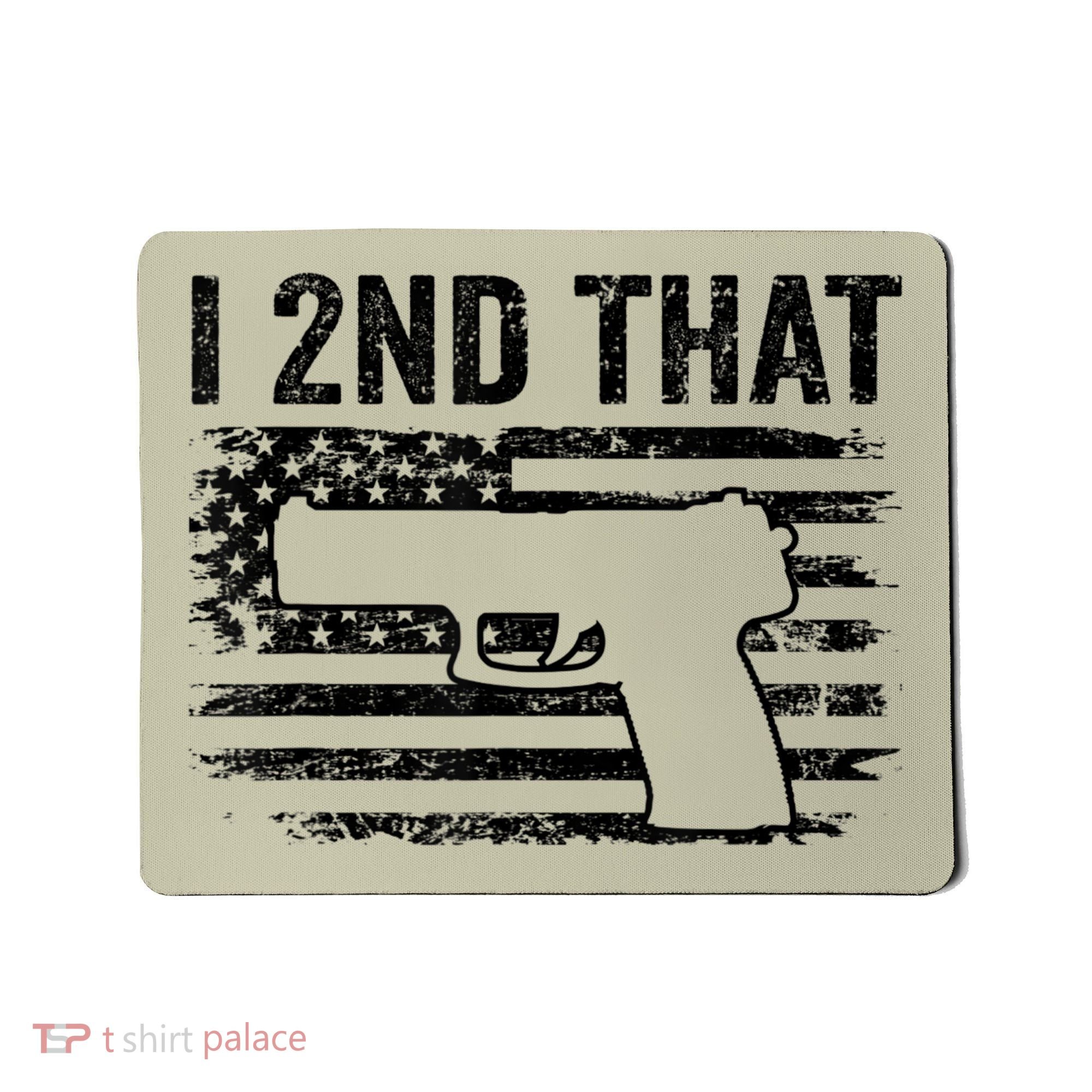 I 2nd That 2nd Amendment Pro Guns Pistol Camo USA Flag 1 Mousepad
