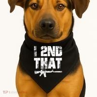 I 2nd That Pro Gun American Patriotic Second Adt Meaningful Gift USA-Made Doggie Bandana thumb 1