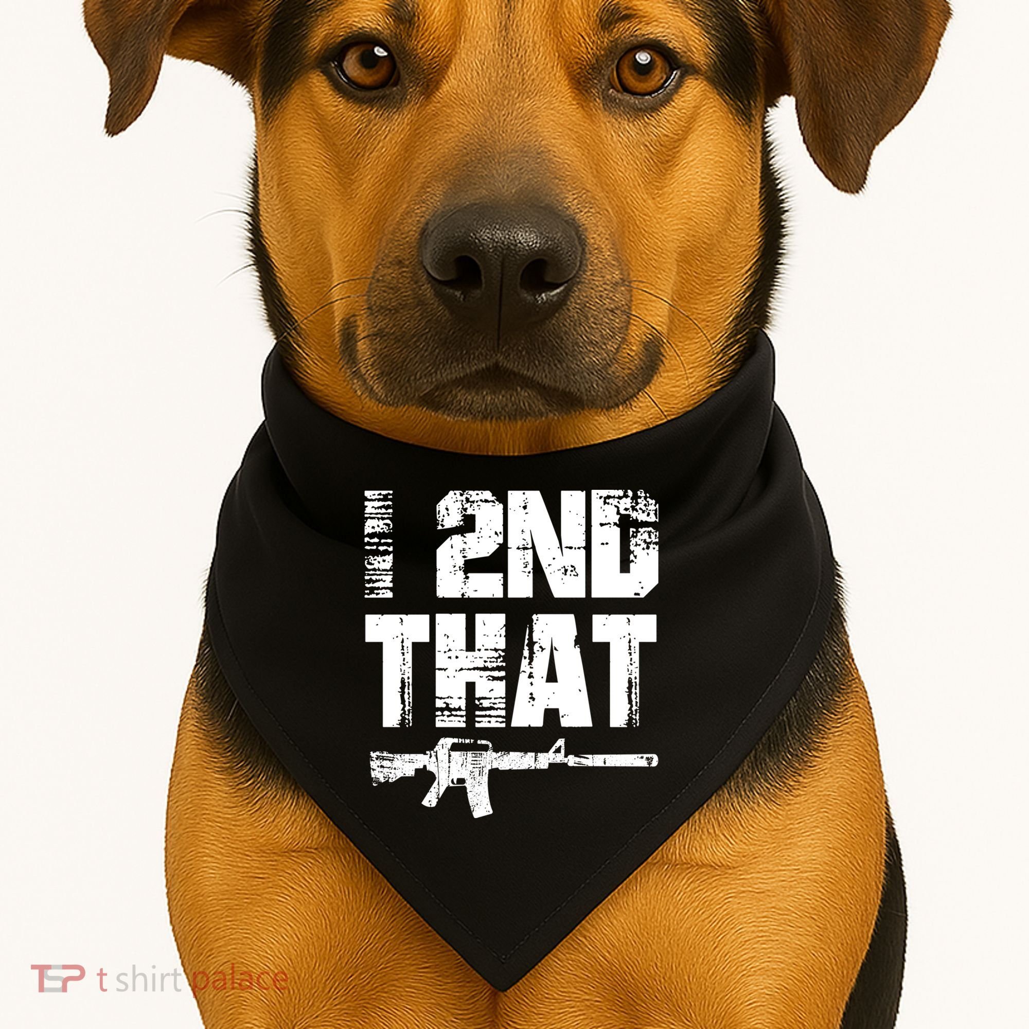 I 2nd That Pro Gun American Patriotic Second Adt Meaningful Gift USA-Made Doggie Bandana