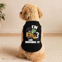 IM 3 And Digging It 3rd Birthday Dinosaur Construction Doggie Tank thumb 2