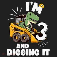 IM 3 And Digging It 3rd Birthday Dinosaur Construction Beanie thumb 2