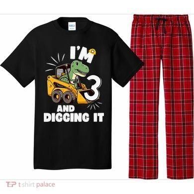 IM 3 And Digging It 3rd Birthday Dinosaur Construction Pajama Set