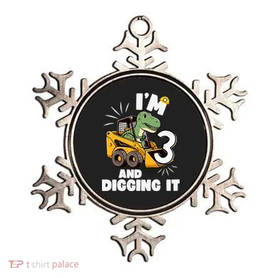 IM 3 And Digging It 3rd Birthday Dinosaur Construction Ornament
