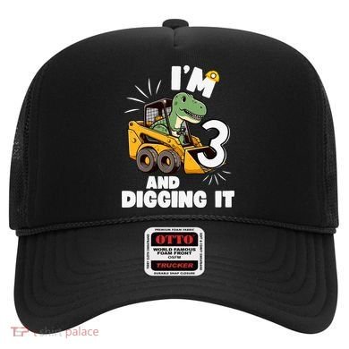 IM 3 And Digging It 3rd Birthday Dinosaur Construction Hat