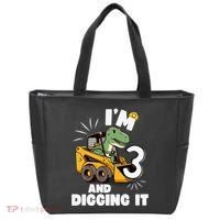 IM 3 And Digging It 3rd Birthday Dinosaur Construction Tote Bag thumb 0