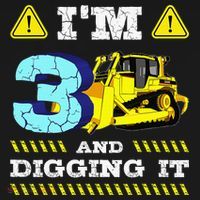 I'm 3 And Digging It Construction Excavator 3rd Birthday Doggie Tank thumb 4