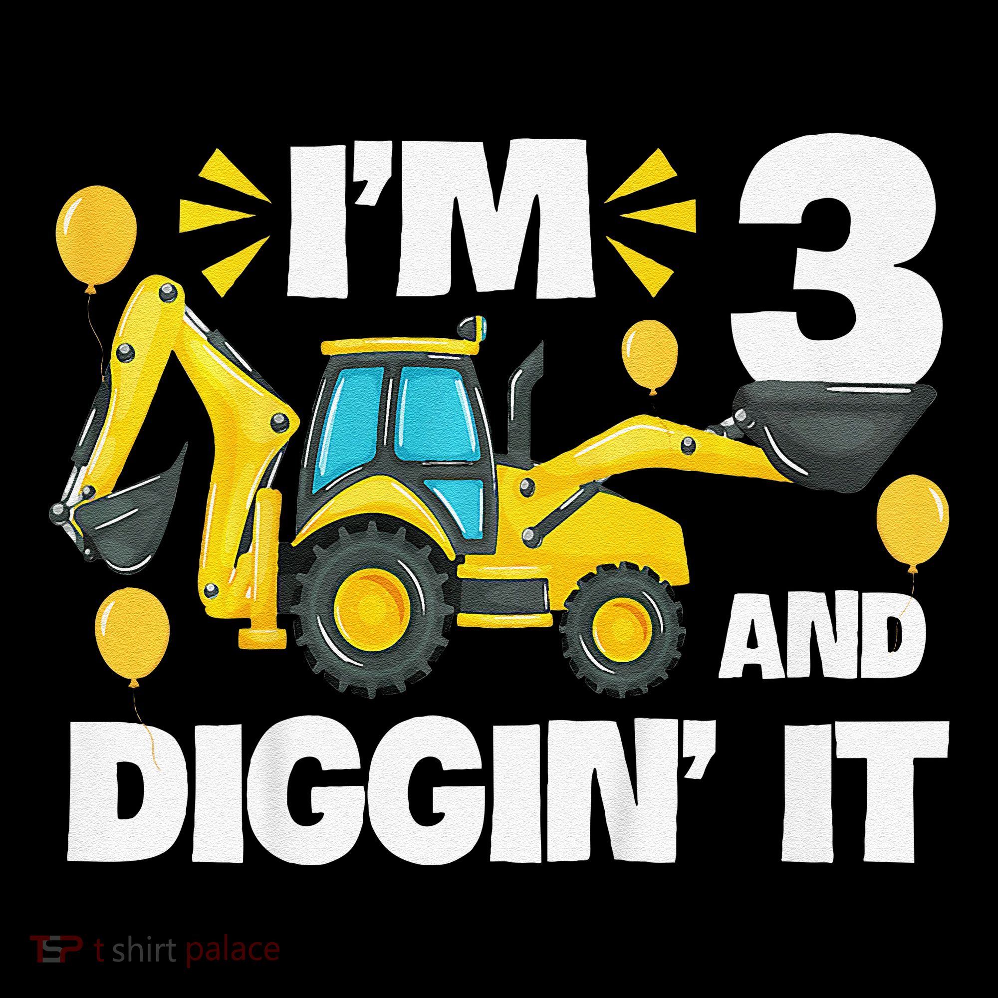 IM 3 And Digging It Construction Excavator 3rd Birthday Backpack