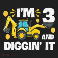IM 3 And Digging It Construction Excavator 3rd Birthday Tumbler thumb 3
