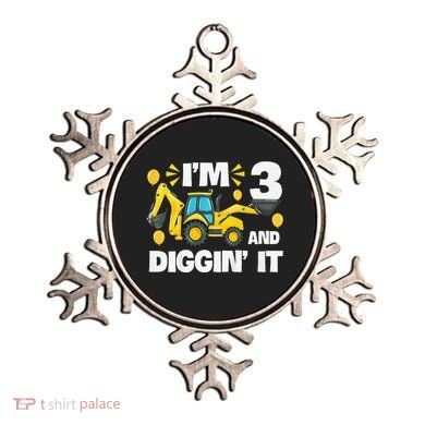 IM 3 And Digging It Construction Excavator 3rd Birthday Ornament