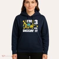 IM 3 And Digging It Construction Excavator 3rd Birthday Hoodie thumb 5