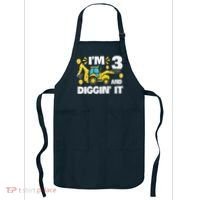 IM 3 And Digging It Construction Excavator 3rd Birthday Apron thumb 0