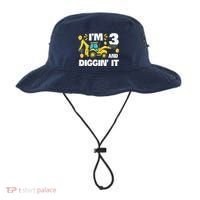IM 3 And Digging It Construction Excavator 3rd Birthday Bucket Hat thumb 0