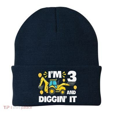 IM 3 And Digging It Construction Excavator 3rd Birthday Beanie