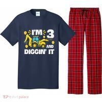 IM 3 And Digging It Construction Excavator 3rd Birthday Pajama Set thumb 0