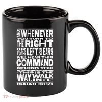 Isaiah 30:21 Bible Verse Quote 11oz C Handle Ceramic Mug thumb 0
