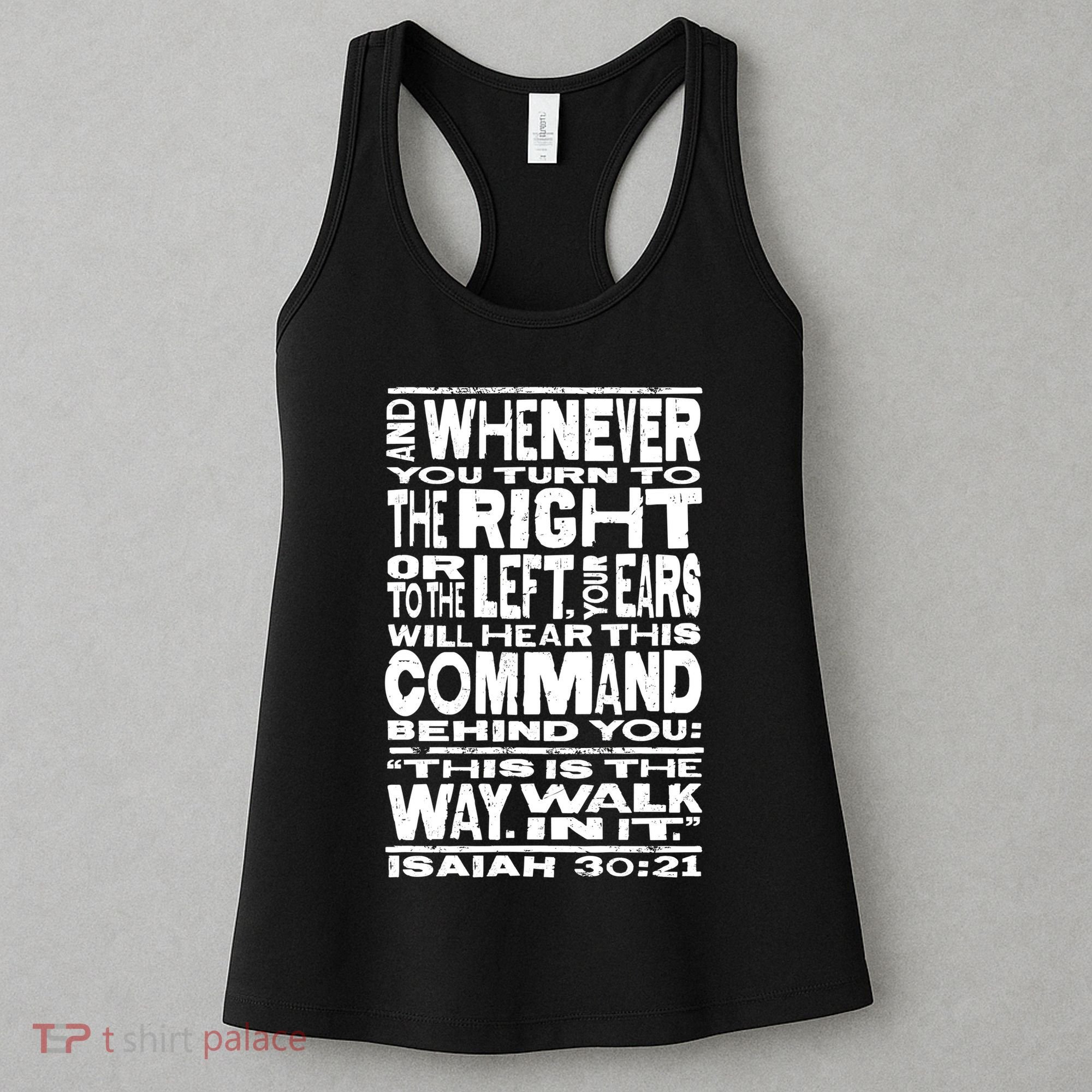 Isaiah 30:21 Bible Verse Quote Women's Tank Top