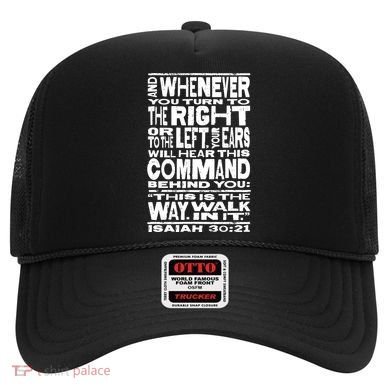 Isaiah 30:21 Bible Verse Quote Hat