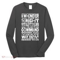 Isaiah 30:21 Bible Verse Quote Long Sleeve Shirt thumb 0