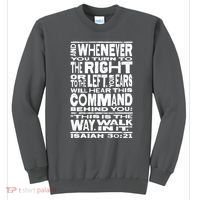 Isaiah 30:21 Bible Verse Quote Sweatshirt thumb 0