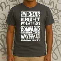 Isaiah 30:21 Bible Verse Quote T-Shirt thumb 3