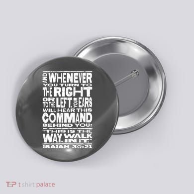 Isaiah 30:21 Bible Verse Quote Button