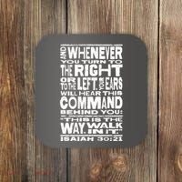 Isaiah 30:21 Bible Verse Quote Coaster thumb 0