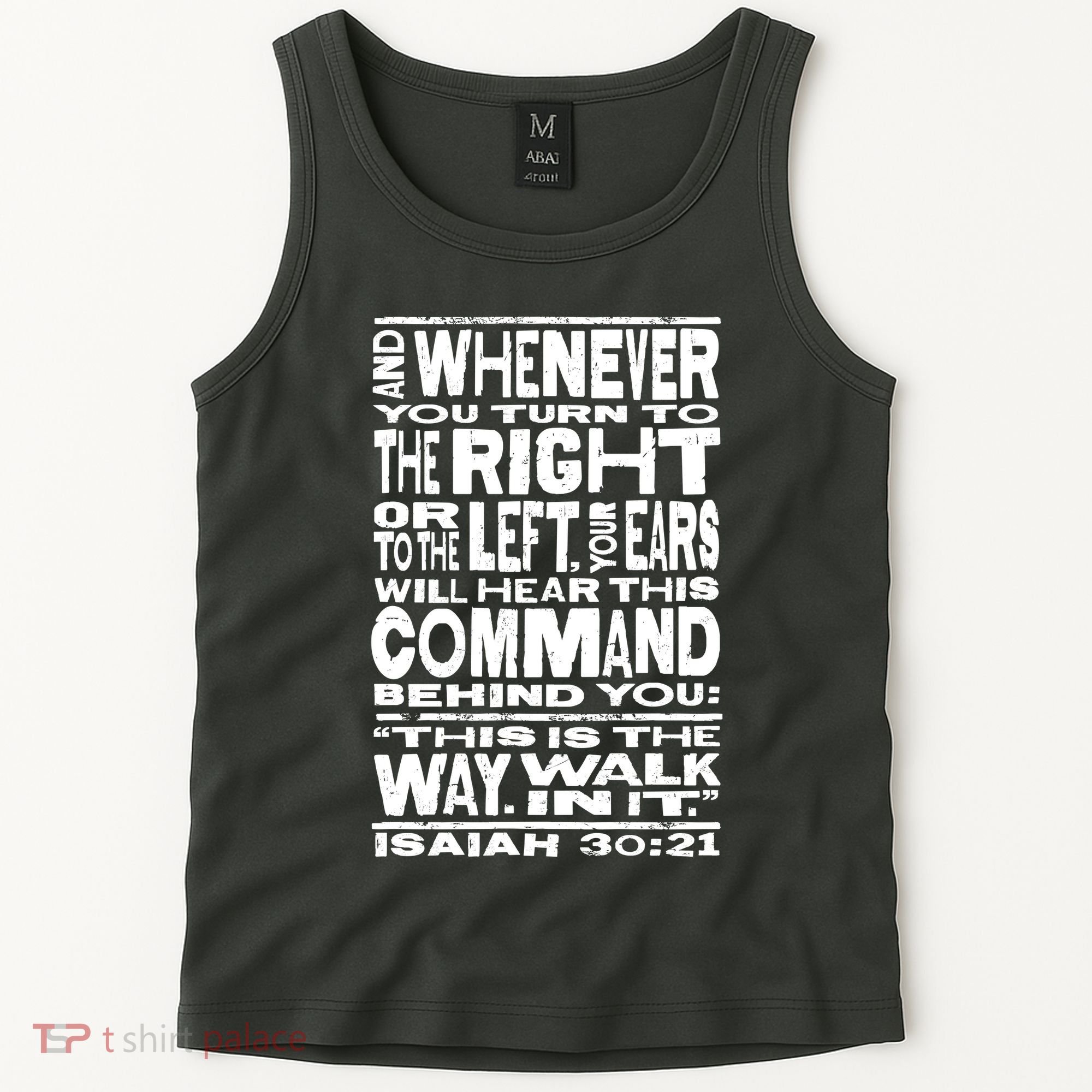 Isaiah 30:21 Bible Verse Quote Tank Top