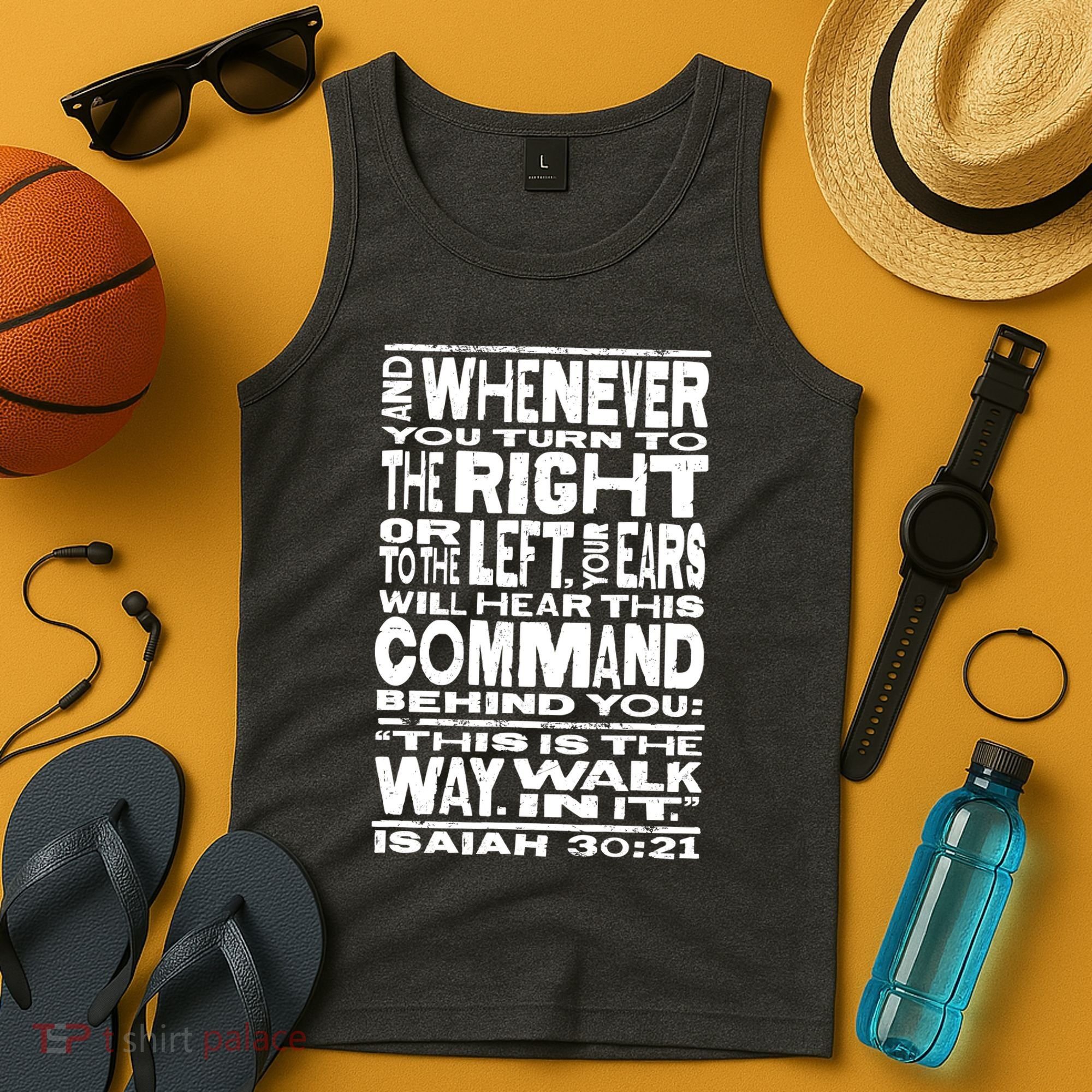 Isaiah 30:21 Bible Verse Quote Tank Top