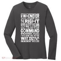 Isaiah 30:21 Bible Verse Quote Women's Long Sleeve Shirt thumb 0