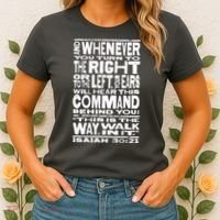Isaiah 30:21 Bible Verse Quote Women's T-Shirt thumb 2