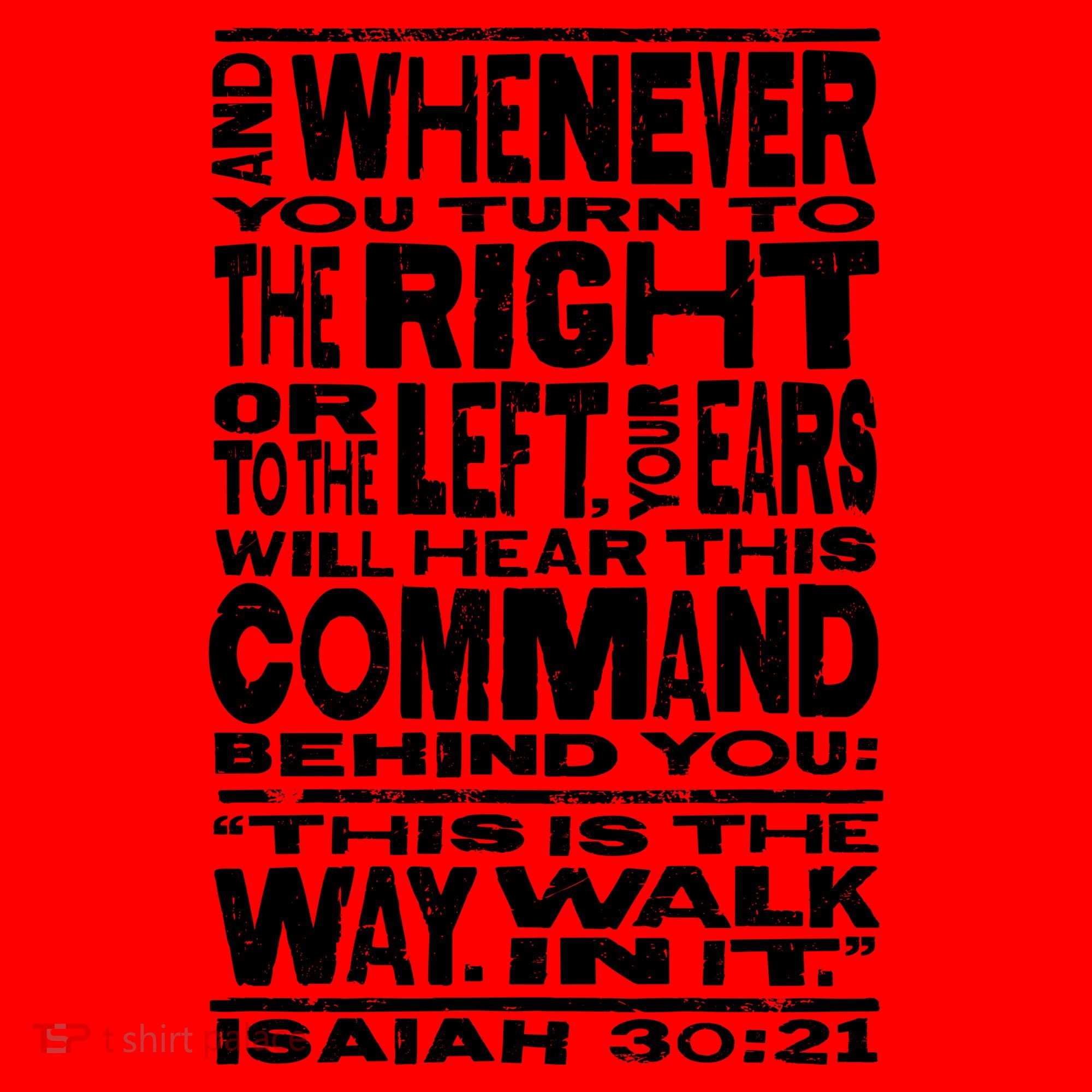 Isaiah 30:21 Bible Verse Quote Santa Hat