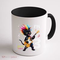 IM 3 Punk Cat RockN Roll Guitar Cat 3rd Birthday Boy Coffee Mug thumb 1