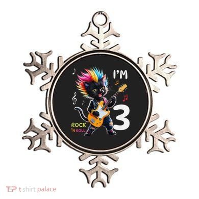 IM 3 Punk Cat RockN Roll Guitar Cat 3rd Birthday Boy Ornament