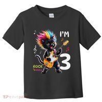 IM 3 Punk Cat RockN Roll Guitar Cat 3rd Birthday Boy Toddler T-Shirt thumb 0