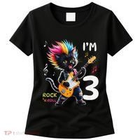 IM 3 Punk Cat RockN Roll Guitar Cat 3rd Birthday Boy Women's T-Shirt thumb 0