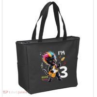 IM 3 Punk Cat RockN Roll Guitar Cat 3rd Birthday Boy Tote Bag thumb 2