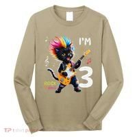 IM 3 Punk Cat RockN Roll Guitar Cat 3rd Birthday Boy Long Sleeve Shirt thumb 0