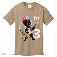 IM 3 Punk Cat RockN Roll Guitar Cat 3rd Birthday Boy Kids T-Shirt thumb 0