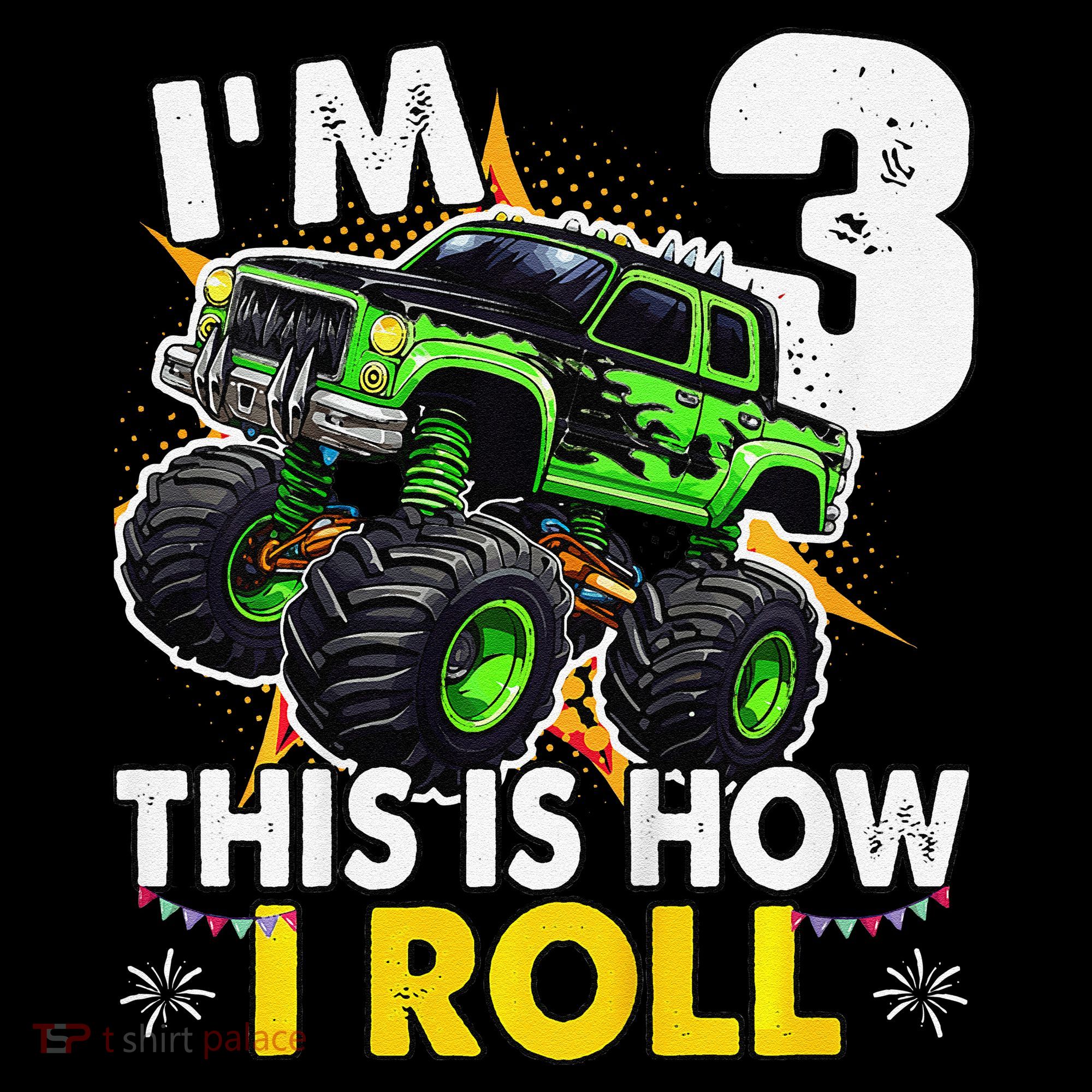 IM 3 This Is How I Roll Monster Truck 3rd Birthday Coffee Mug