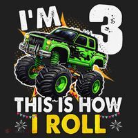 IM 3 This Is How I Roll Monster Truck 3rd Birthday Tumbler thumb 3