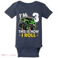 IM 3 This Is How I Roll Monster Truck 3rd Birthday Baby Bodysuit thumb 0